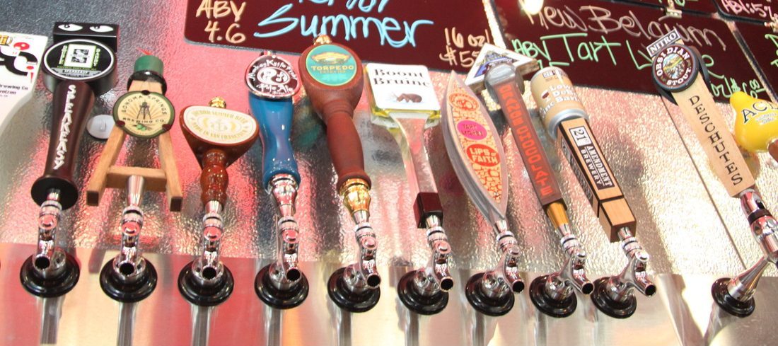 Craft beer on tap
